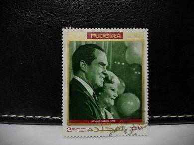 1970 Fujeira Stamp President Richard Nixon
