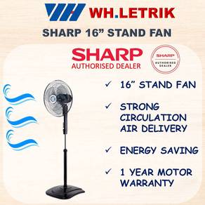 Sharp 16" Stand Fan - Grey Color