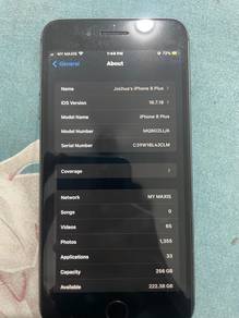iPhone 8 Plus 256GB Black – 100% Battery Health