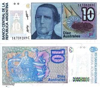Argentina 10 Australes 1985-89 UNC
