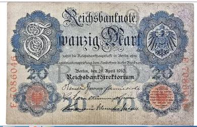 Germany 20 Mark (1910) - Pick P40b    avf
