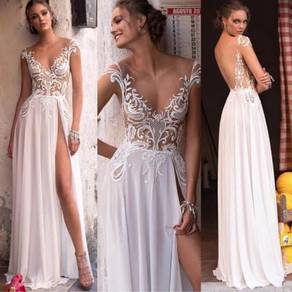 Sexy boho slit wedding bridal dress gown RB1824