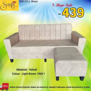 L shape Velvet sofa/ Sofa Baldu