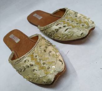 Satin Ballet Flats Sequins Beads Fashion Slip-on S