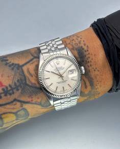 36mm 1983 Rolex DateJust 16014 white Gold Bezel Si