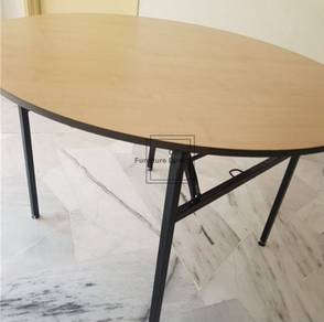 Home Folding Table circle shape - cherry colour