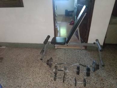 Gym equipment.