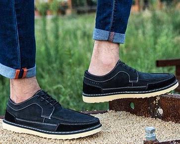 0238 Black Tooling Dock Business Man Casual Shoes