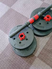 Dumbbell Set Lengkap + Push Up Bar + Expander 