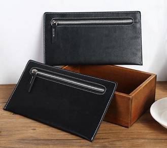 B0101 Retro Clutch Bag Ultra-Thin Men Long Wallet
