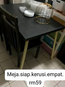 meja mkn ikea siap empat kerusi