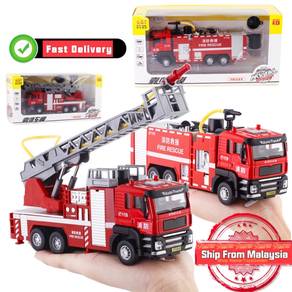 1:50 Fire Truck Alloy Diecast Simulation Sprinkler