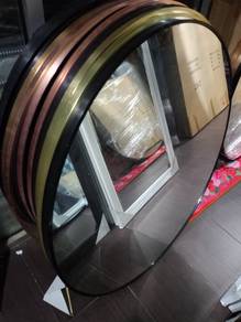 Cermin besar bulat rm 100 saiz 100 x 100 cm