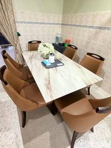 Set Meja Makan 6 Seater LORENZO ORIGINAL
