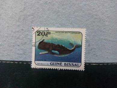 1984 Guine Bissau Stamp, Whale