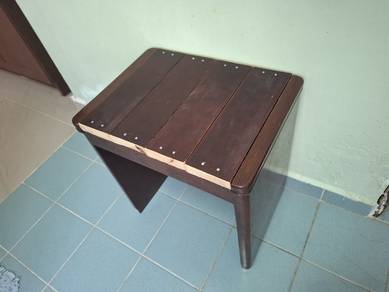 Vintage Solid Wood Stool Side Table