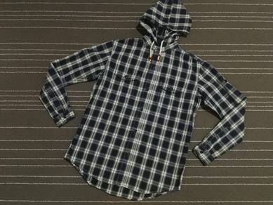 OSH KOSH button up with hoodie L