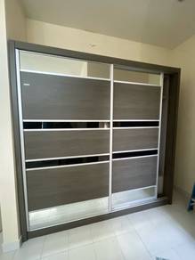 YC87D Almari Baju Kabinet 8x8' 2 Doors Wardrobe