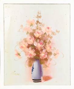 Elegant Pink Roses Oil Painting