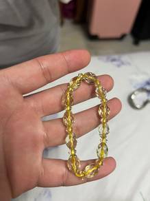 Original Yellow Crystal Bead Bracelet Elegant