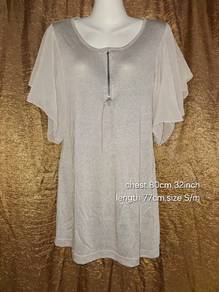 Korean fashion top with chiffon sleeve 