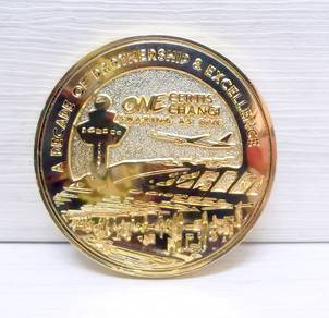 SKYTRAX WORLD BEST AIRPORT -MEDALLION Coin (2019)