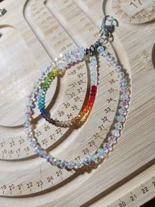 Handmade Rainbow Crystal Phone Charm Strap