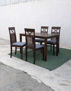 TM39K1 NEW * Meja Makan Kayu Getah 4' Dining Table