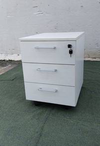 YE43BM Laci Mobil 3 Drawers Mobile Pedestal White