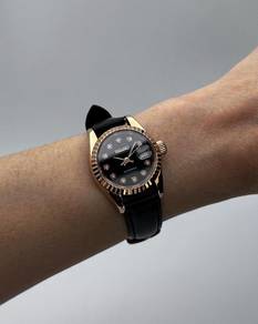 Custom Seiko Mod 26mm Black Diamond Rose Gold