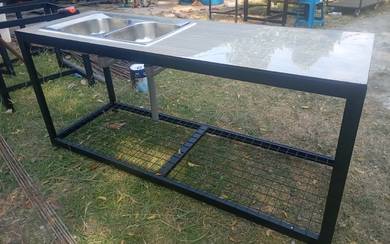 sinki 2 lubang set of 6 ft