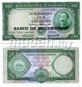 Mozambique 100 escudos 1961 p 117 unc