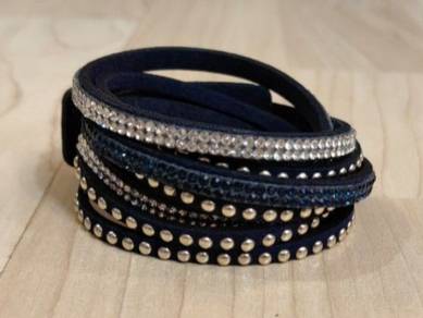 Rock style Crystal Rhinestone Navy Bracelet