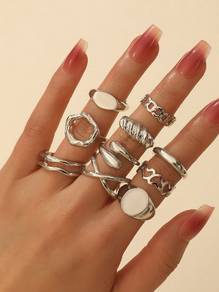 silver minimalist rings