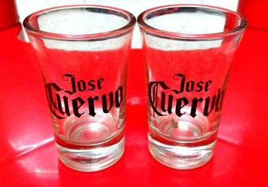 2 JOSE CUERVO TEQUILA GLASSES Cup MEXICO