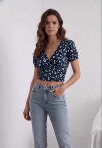 Floral Wrap Top
