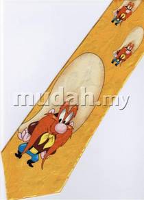 Yosemite Sam Cowboy Looney Tunes YELLOW Neck Tie