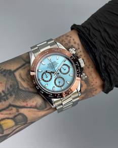 Custom Seiko Mod 39.5mm Chrome Brown Ice Blue