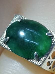 Icy Ice Dark Green Natural Burma Jadeite Jade