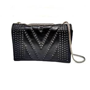 MCM Diamond Disco Studded Leather Crossbody Small