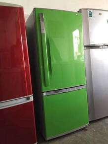 Panasonic green 2 doors fridge Peti Sejuk Ais