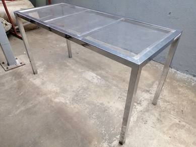 P06-BK Meja Konsol 1.4M Acrylic Top Console Table