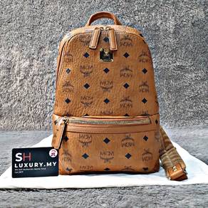 MCM Visetos Cognac Cross Shoulder Sling Bag