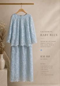 lnce kurung baby blue