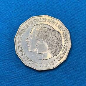 Australia 50 Cents - Royal Wedding 1981