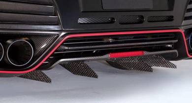 Varis R35 12-15 rear diffuser fin add on GTR GTR35