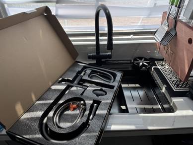 Sorento Kitchen Tap Full Set Stainless Steel
