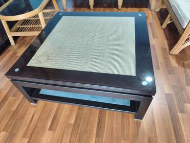FOR SALE – Modern Glass Top Coffee Table