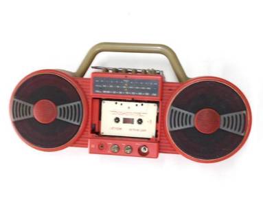Vintage Philips Roller Red Casette Player Radio 19