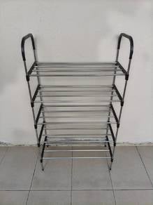 5 Tier Shoe Rack Organizer Metal Shelves